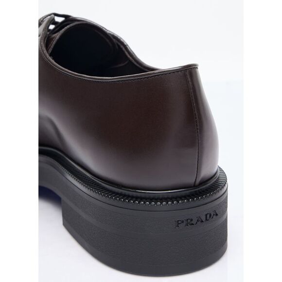 Prada Men Leather Lace-Up Shoes - Picture 5 of 7